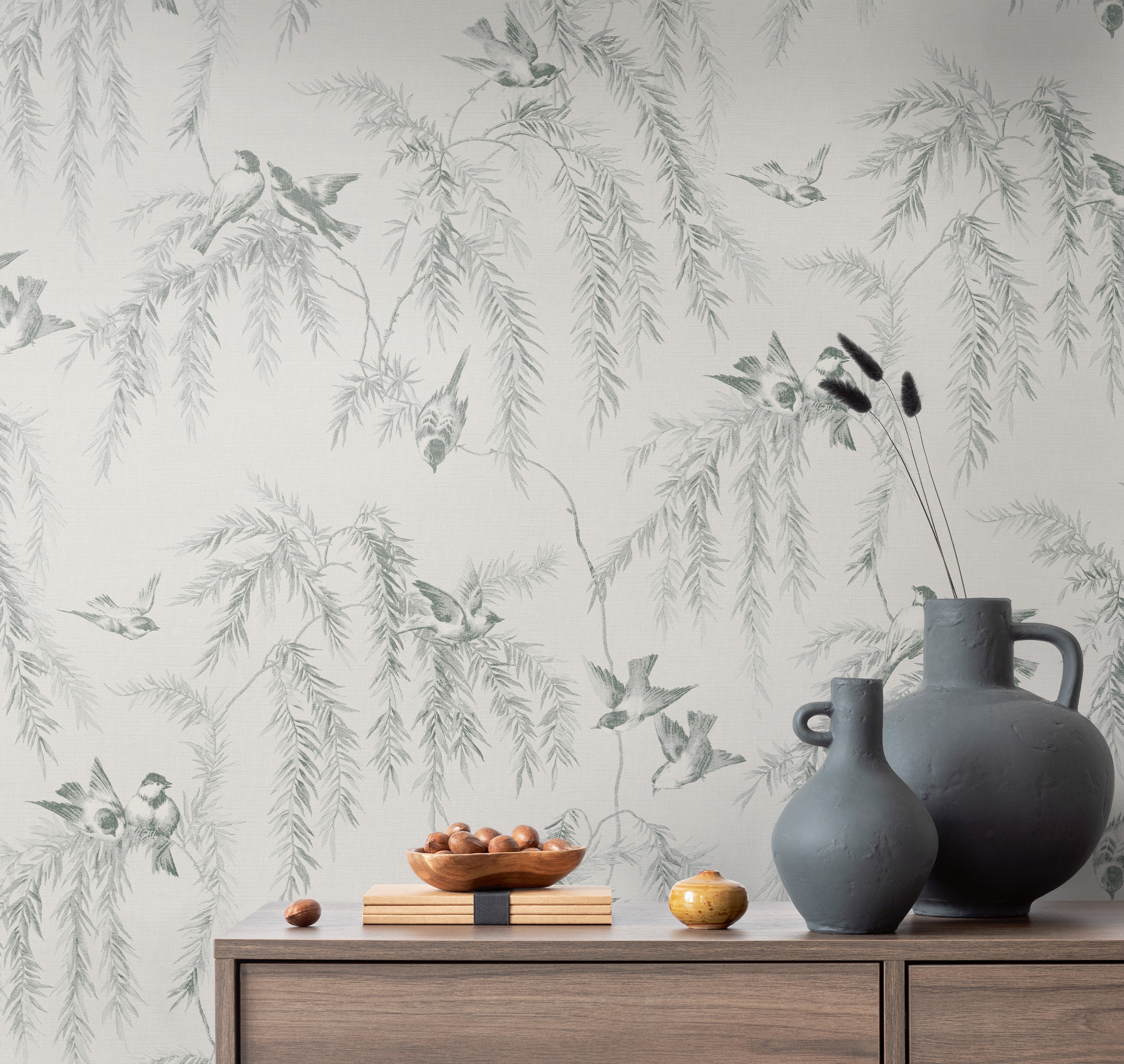 Обои Loymina Шелковый путь Шинуазри: Воробьиные тайны SLK5 006 10,05×1 фото в интерьере